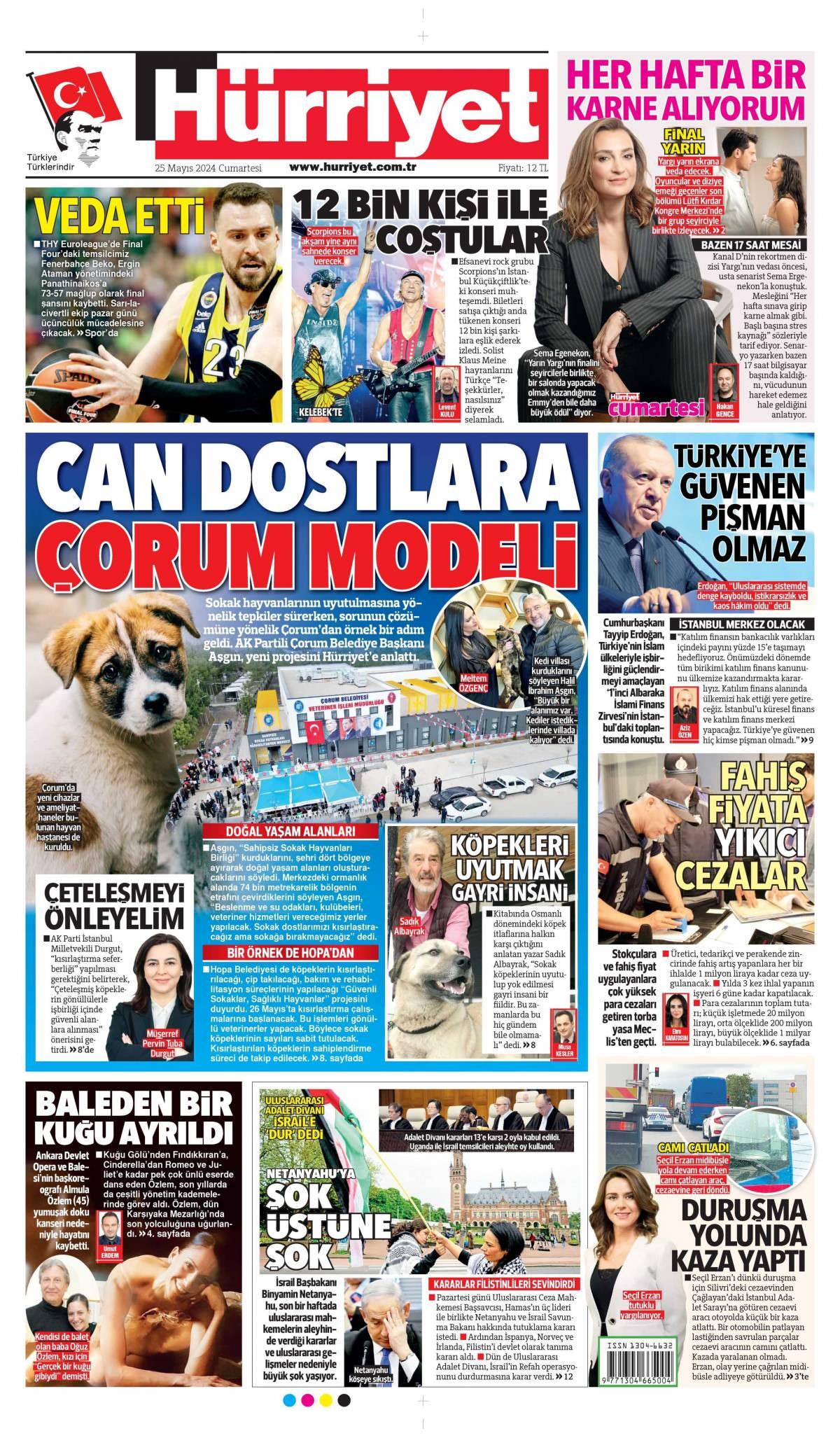 Hürriyet Gazetesi İlk Sayfası